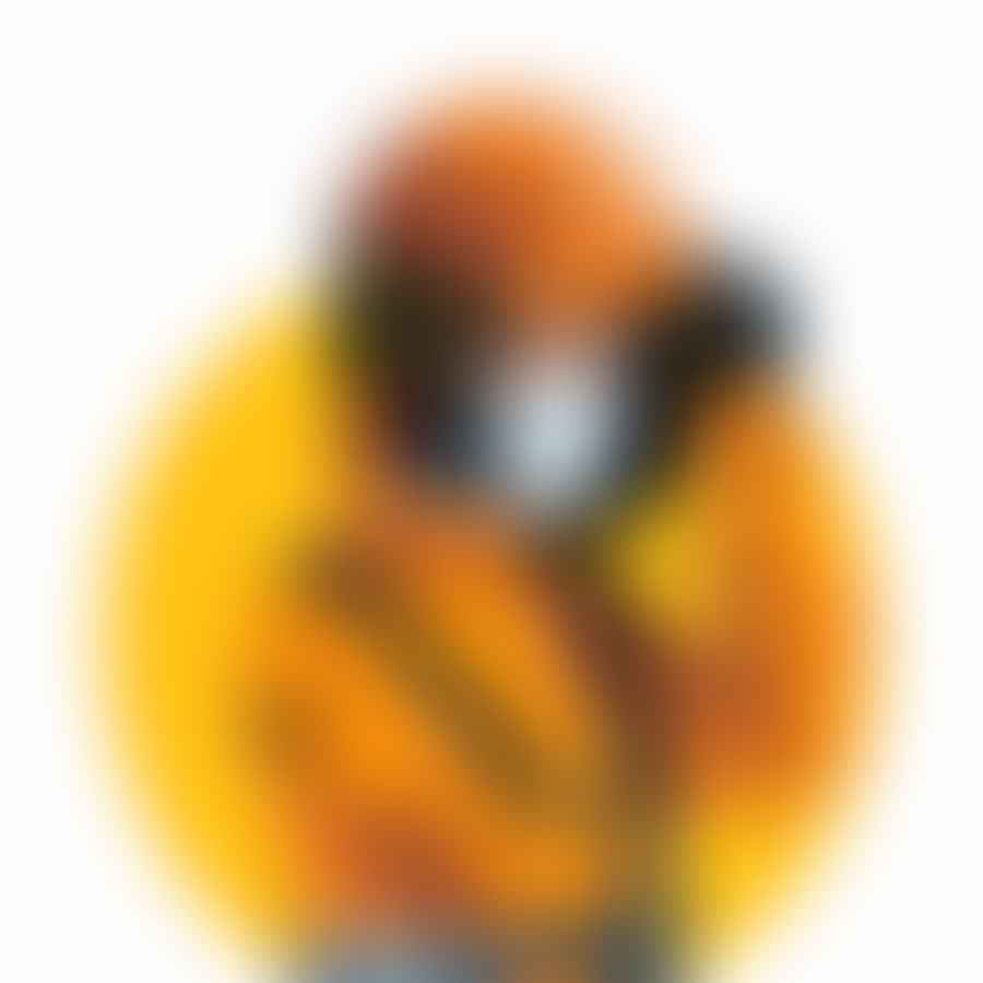 A person putting on safety gear