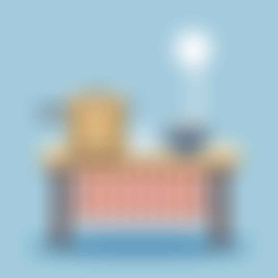 Plunger, bucket of warm water, and a clean cloth arranged on a table